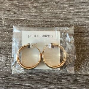 Petit Moments Gold Hoop Earrings 1 1/2” glam fashion jewelry party country club